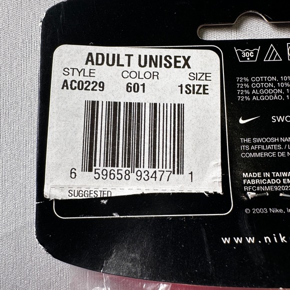 Y2K Nike  LeBron James Wristbands Double Wide  Basketball Red Black NIP 2003 - Picture 10 of 10
